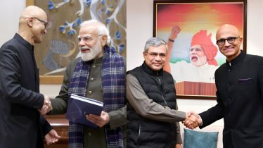 Microsoft CEO Satya Nadella meets PM Modim Ashwini Vaishnaw; unveils $17.5 billion investment plan, discusses AI and tech collaboration