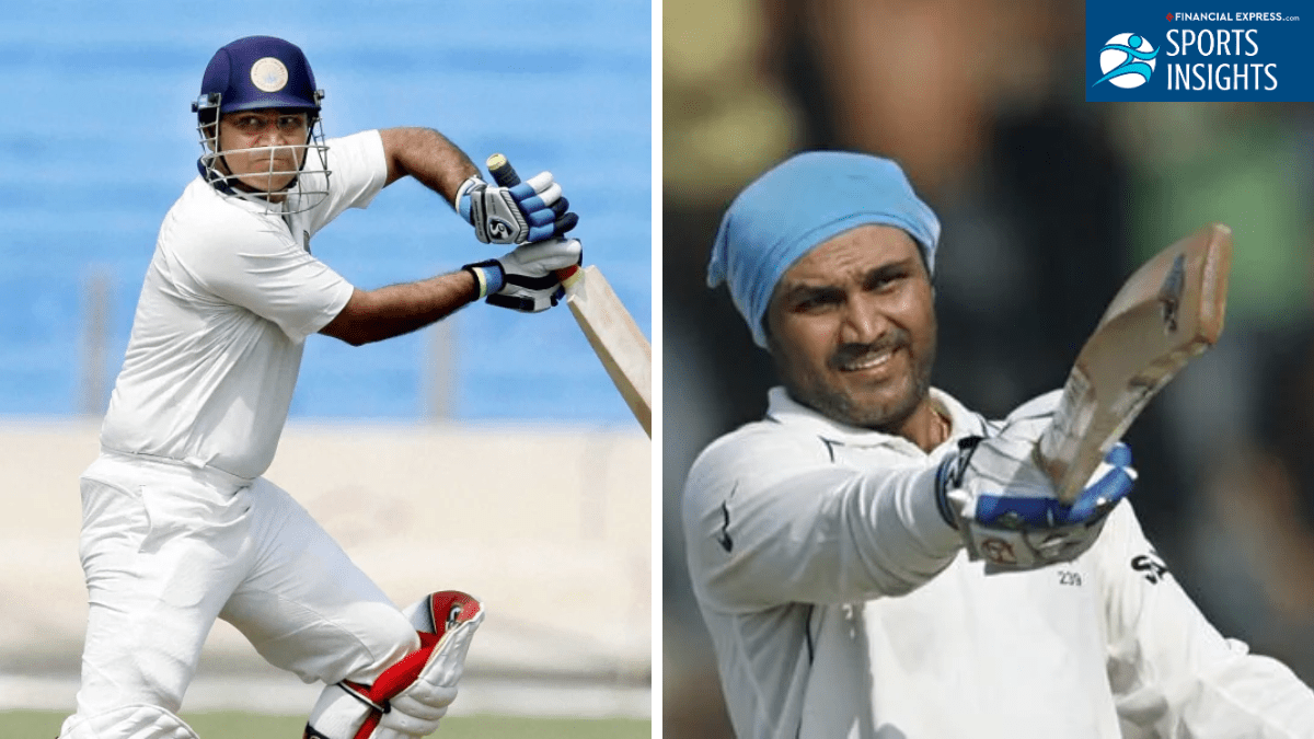 Virender Sehwag in action during his iconic 293-run innings against Sri Lanka at Brabourne Stadium in 2009, which helped India reach No.1 Test ranking Virender Sehwag in action during his iconic 293-run innings against Sri Lanka at Brabourne Stadium in 2009, which helped India reach No.1 Test ranking