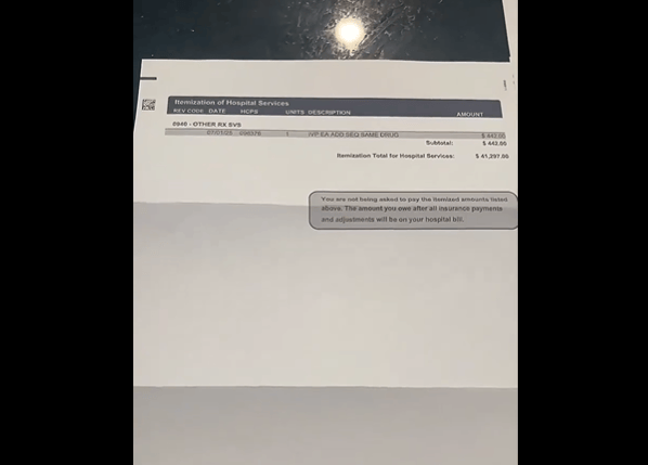 Viral Post Highlights $41,297 ER Bill