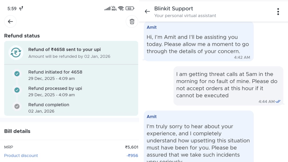 Blinkit Customer Alleges Harassment Over Delivery Dispute