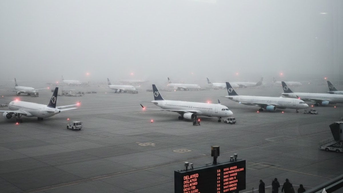 Flight cancellations today: Airlines issue advisories as thick fog engulfs Northern India; IndiGo cancels over 70 flights