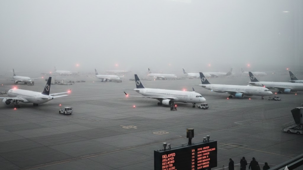 Flight cancellations today: Airlines issue advisories as thick fog engulfs Northern India; IndiGo cancels over 70 flights
