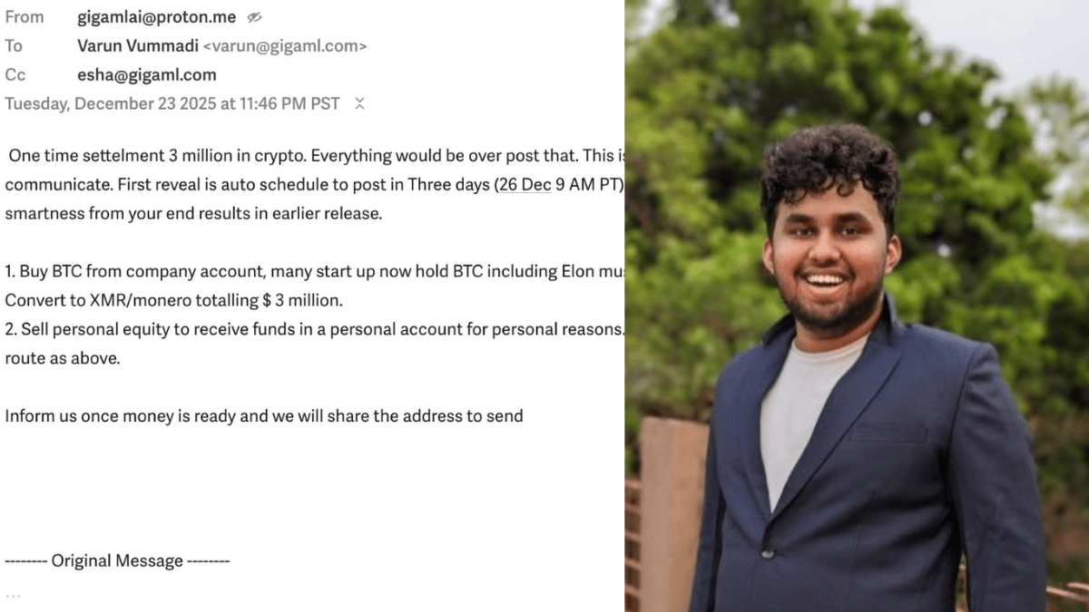 The co-founder and CEO of Giga has claimed that the company is facing an extortion attempt involving a demand of $3 million.