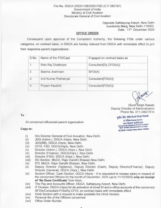DGCA suspends flight operation inspectors amid IndiGo crisis.
