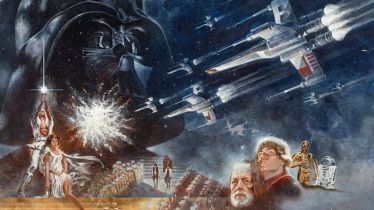 The iconic 1977 Star Wars poster by Tom Jung fetched a record-breaking price at a Dallas auction. (Image source: Courtesy of Heritage Auctions)