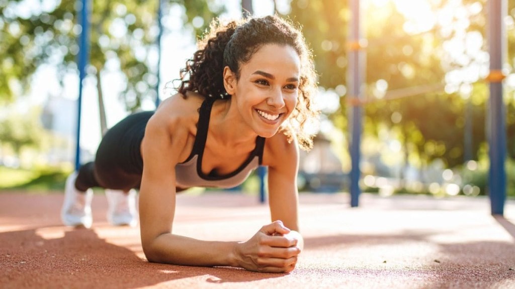 woman plank exercise woman plank exercise