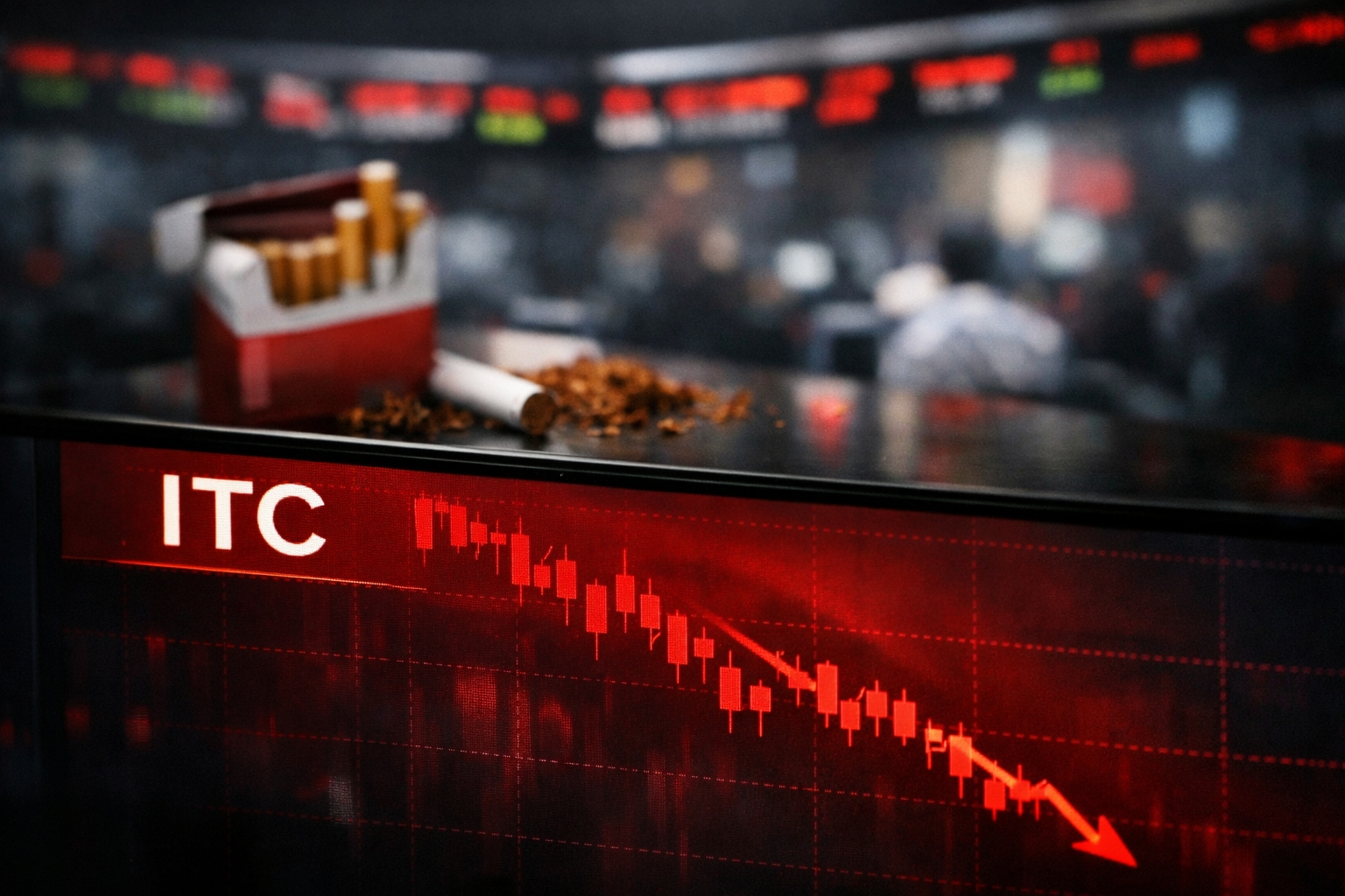 ITC share price crash after cigarette tax hike January 2026