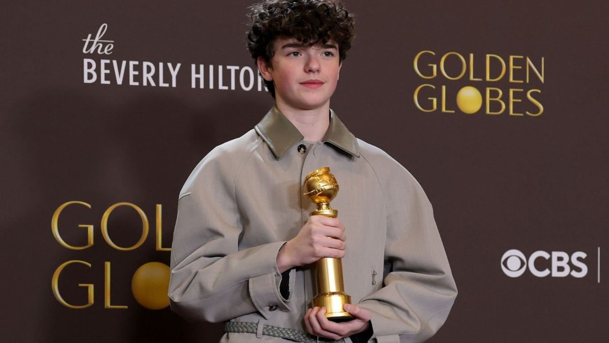Owen Cooper has just created history at the Golden Globe awards by becoming the youngest winner of the Best Supporting Actor on Television category. (Image source: X)