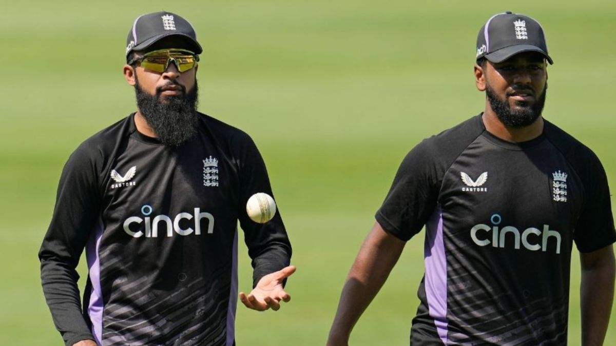 England cricketers Adil Rashid and Rehan Ahmed, who are facing visa processing delays for the 2026 T20 World Cup in India due to Pakistani- heritage-linked documentation requirements.