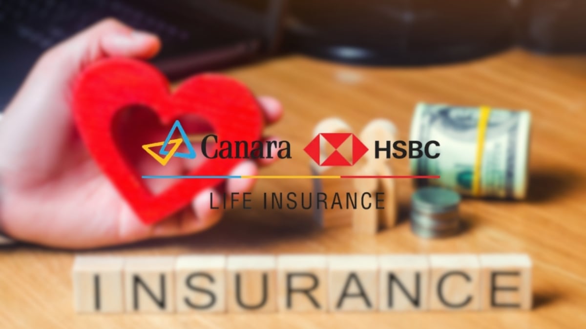 A technical stock chart of Canara HSBC Life Insurance (CANHLIFE) highlighting the 23% upside potential and the Rs180 target price set by Motilal Oswal.