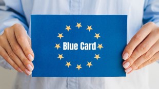 The EU Blue Card is akin to the US Green Card, which provides immigrants with a lawful permanent status to live and work in America.