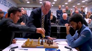 Magnus Carlsen at ICE Barcelona 2026 discussing Gukesh Dommaraju's World Championship legacy.