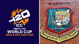 A composite image of the ICC T20 World Cup 2026 logo and the Bangladesh Cricket Board logo