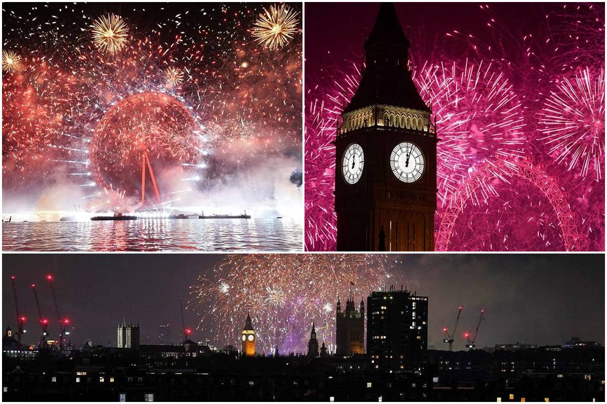 London New Year fireworks in images