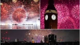 London New Year fireworks in images