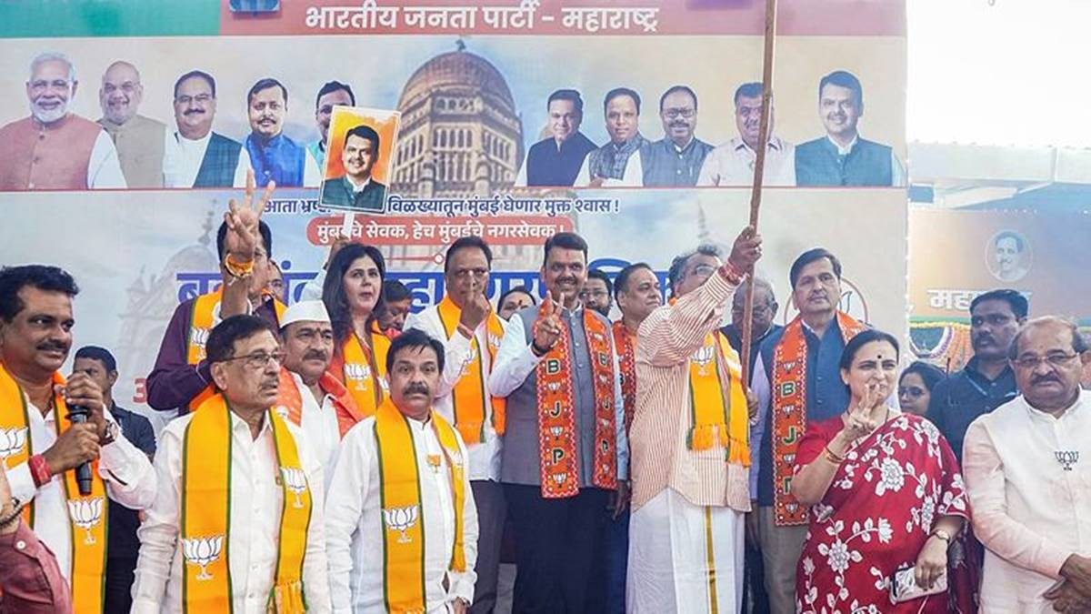 Maharashtra civic polls: BJP-led alliance crosses majority in Mumbai’s BMC as state results reshape local power map