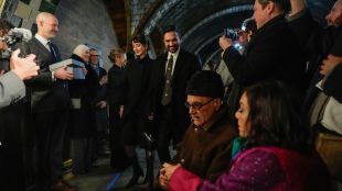 The Indian-origin politician held a private ceremony at an abandoned subway station below City Hall with only his family and close advisers in attendance (AP Photo)