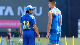 Yograj Singh reckons Arjun Tendulkar bats like his father Sachin Tendulkar. (Photo Source: X/@sachin_rt)