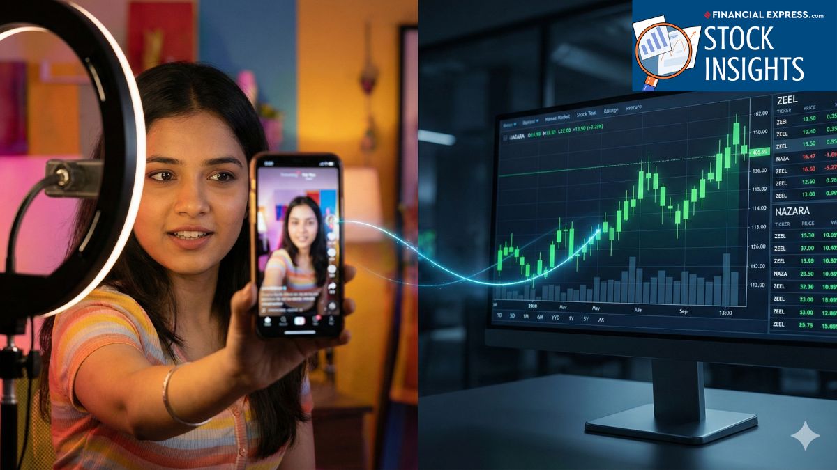 The $1 trillion creator pivot: Top 3 Indian stocks monetizing the attention economy in 2026. (AI generated image from Gemini) The $1 trillion creator pivot: Top 3 Indian stocks monetizing the attention economy in 2026. (AI generated image from Gemini)