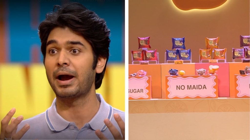 Episode 16 of Shark Tank India season 5 got heated as the sharks duked it out for a deal with superfood dessert company Awsum. (Image source: Sony LIV)