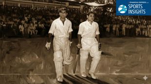 Vinoo Mankad and Pankaj Roy shared a legendary Test cricket partnership, setting a world record of 413 runs for the first wicket against New Zealand in Chennai in January 1956. (This is an AI generated image)