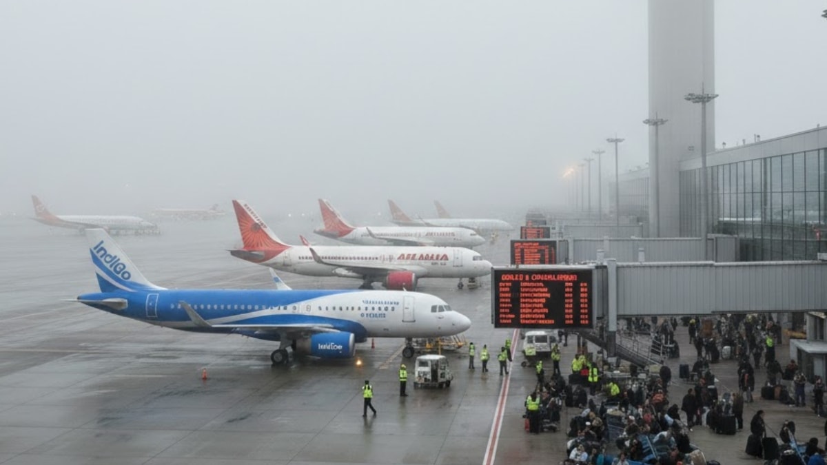 Air India, IndiGo and Delhi airport sound alert as fog intensifies across Northern India; yellow alert for NCR