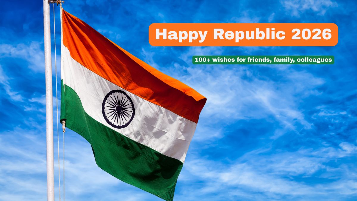 Republic Day 2026 Wishes for WhatsApp Status, Messages and Quotes Republic Day 2026 Wishes for WhatsApp Status, Messages and Quotes
