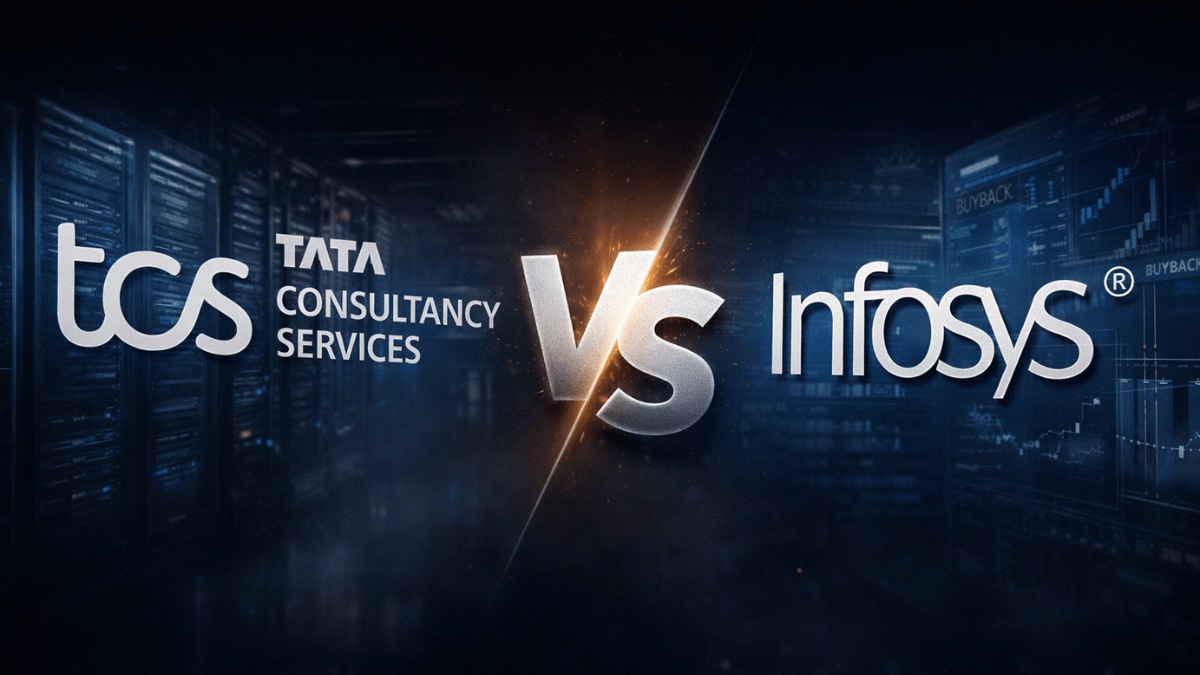 TCS vs Infosys, Infosys vs TCS Q3 results 2026 AI buyback comparison