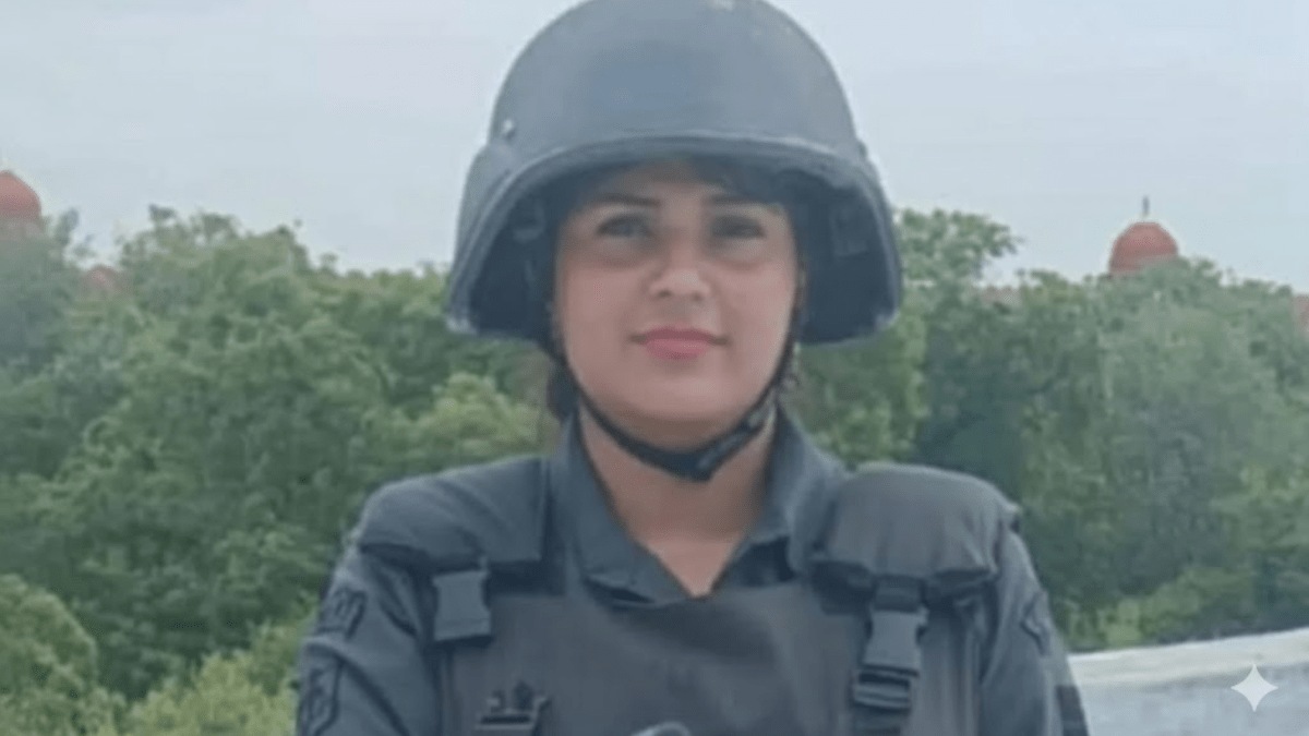 27-year-old female Delhi Police Special Cell commando in uniform, who was the victim of a fatal domestic violence incident.