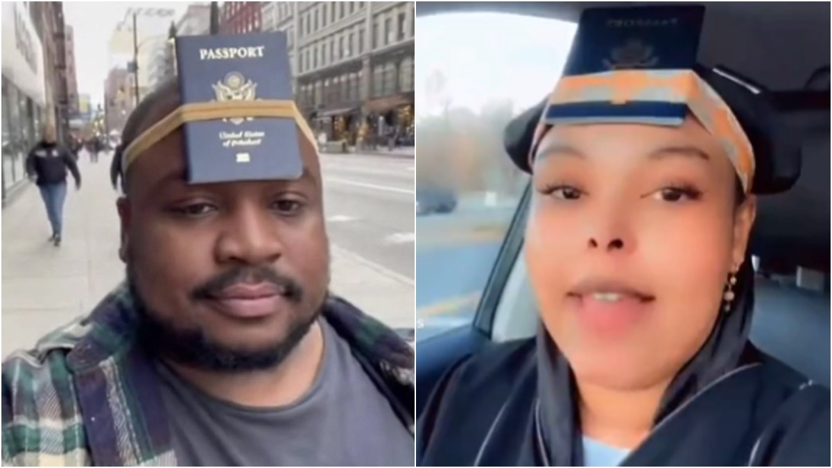 US Citizens Protest ICE Raids by Taping Passports to Foreheads