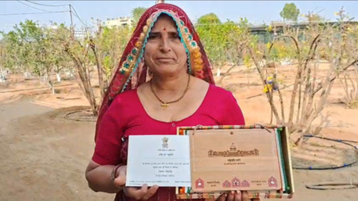 Rajasthan Farmer Santosh Devi Honored for Turning Arid Land into Orchards