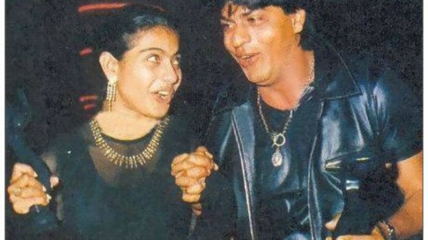 Shah Rukh Khan and Kajol celebrate their Filmfare win.
