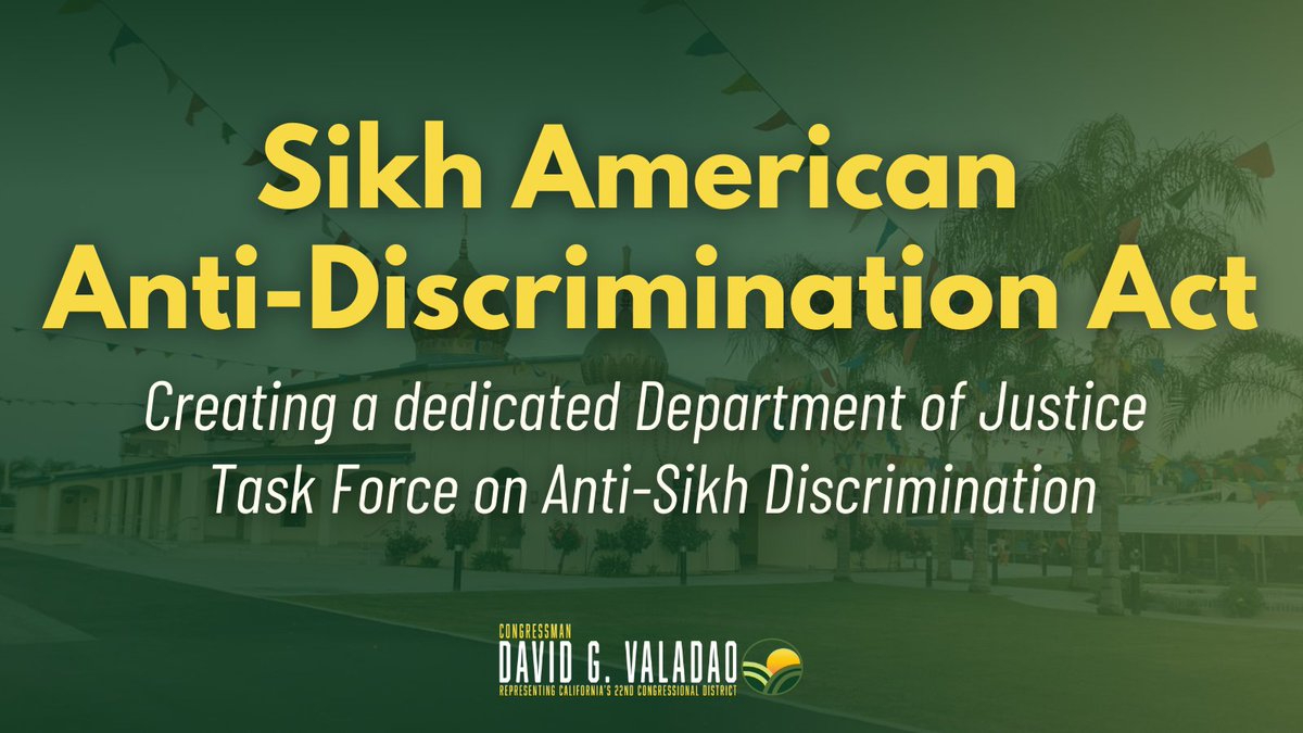 Sikh American anti discrimination act - DOJ task force