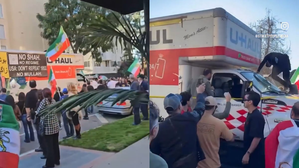 U-Haul Los Angeles Iran protest