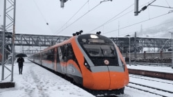 India’s Vande Bharat train conquers the ‘Switzerland of the East’: Watch it chug through Kashmir snow