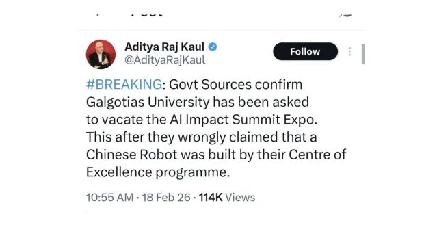 China-made viral robodog missing from Galgotias University stall at India AI Impact Summit, asked to vacate Expo: Report