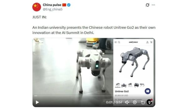China-made viral robodog missing from Galgotias University stall at India AI Impact Summit, asked to vacate Expo: Report