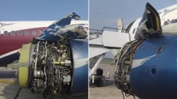 Midair explosion, shredded jet engine, terrified passengers: Dramatic mid-air scare caught on camera
