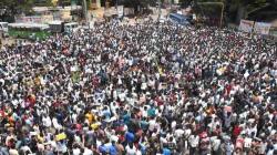 Over 2.5 lakh vacancies, no interviews: Thousands of youths protest in Dharwad over K’taka govt’s job delays