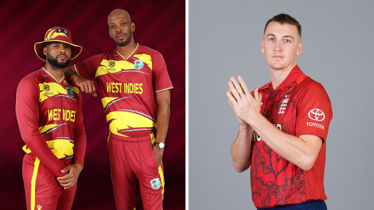 ENG vs WI Playing 11: Split image of England skipper Harry Brook and West Indies players for their T20 World Cup 2026 match at the Wankhede Stadium ENG vs WI Playing 11: Split image of England skipper Harry Brook and West Indies players for their T20 World Cup 2026 match at the Wankhede Stadium