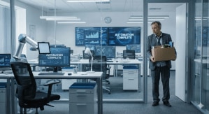 His remarks echo similarly apocalyptic predictions made by CEOs over the past year as AI grew increasingly 'smarter' | This is an AI generated image