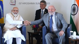 PM Narendra Modi with Brazil’s President Luiz Inacio Lula da Silva during a ceremonial welcome at Rashtrapati Bhavan in New Delhi.