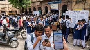 Students check their CA exam results on the official website of the Institute of Chartered Accountants of India (ICAI) after the announcement of the January 2026 results.