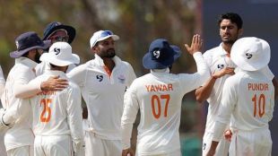 Ranji Trophy final winner: Jammu and Kashmir players celebrating Auqib Nabi's five-wicket haul against Karnataka in the Ranji Trophy 2026 final