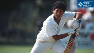The "Little Master" in the making: A teenage Sachin Tendulkar scored a gritty 88 at Napier, coming agonisingly close to a world record on February 12, 1990. (Photo Source: ICC)