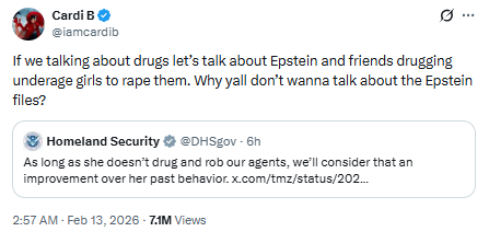 Cardi B replies to Trump's DHS