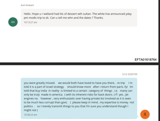 Anil Ambani Jeffrey Epstein emails