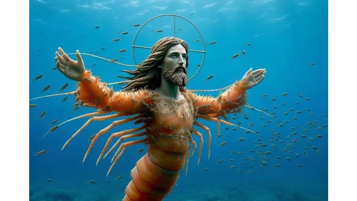 AI-generated picture ‘Shrimp Jesus’ PIC: X