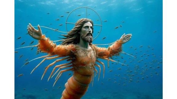 AI-generated picture ‘Shrimp Jesus’ PIC: X