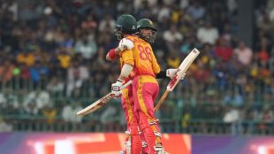 SL vs ZIM Highlights: Picture showing Brian Bennett and Sikandar Raza as Zimbabwe beat Sri Lanka by 6 wickets at the R Premadasa Stadium in Colombo in match 38 of the T20 World Cup 2026